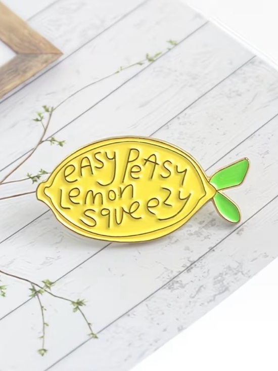 Accessories - Easy Peasy Lemon Squeezy Lemon Enamel Pin